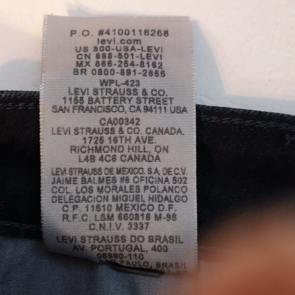 Levi's Slight Curve Classic Straight Leg Ladies Dark Wash Jeans - Picture 8 of 11